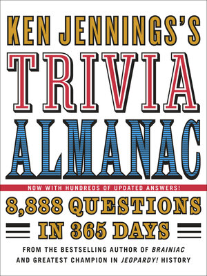 cover image of Ken Jennings's Trivia Almanac